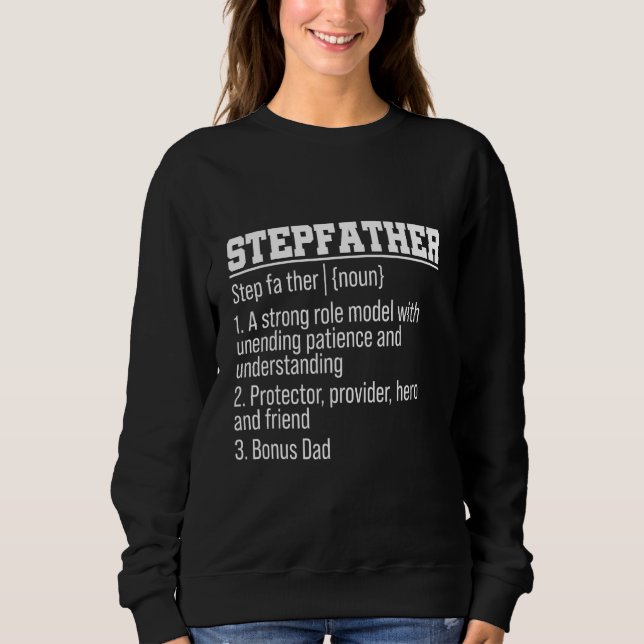 Mens Stepfather Noun Definition Vatertag Stepd Sweatshirt (Vorderseite)