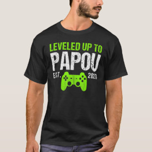 Mens stieg bis zum Papou Est 2023 neuer Dad Gamer T-Shirt