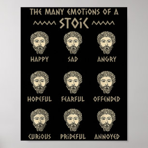 Mens Stoicism Zitat Marcus Aurelius Philosophie Sp Poster