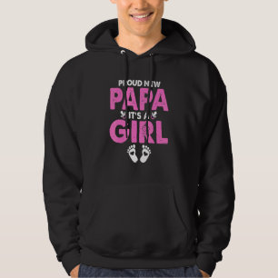 Mens Stolz New Papa The A Girl Gender Offenlegung  Hoodie