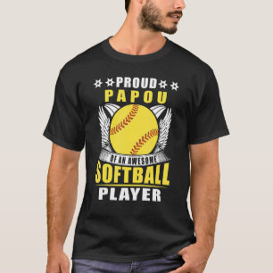 Mens Stolz Papou einer Phantastischen Softball-Pla T-Shirt
