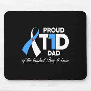 Mens Stolz T1D Vater Sohn Diabetes Bewusstsein Dia Mousepad