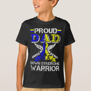 Mens Stolz Vater eines Abwärtssyndroms Kriegerkost T-Shirt