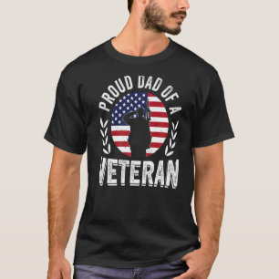 Mens Stolz Vater eines US-Veteranen unter amerikan T-Shirt