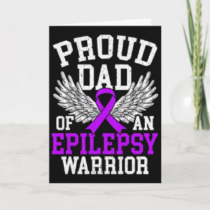 Mens Stolzer Vater eines Epilepsie-Kriegers Epilep Karte