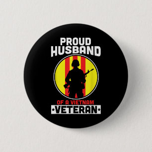 Mens Stolzes Ehemann eines vietnamesischen Veteran Button