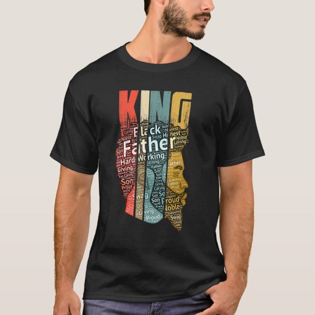 Mens Strong Black King American T-Shirt Natura (Vorderseite)