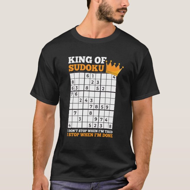 Mens Sudoku Puzzle Lösung für einen Sudoku-Meister T-Shirt (Vorderseite)