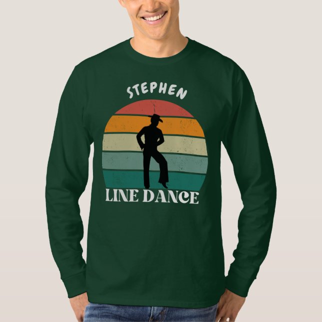 Men's Sunshine Rainbow Line Dance Shirt (Vorderseite)