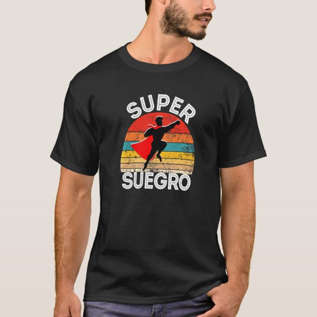 Mens Super Suegro Spanischer Vater im Jura Helden  T-Shirt (Vorderseite)