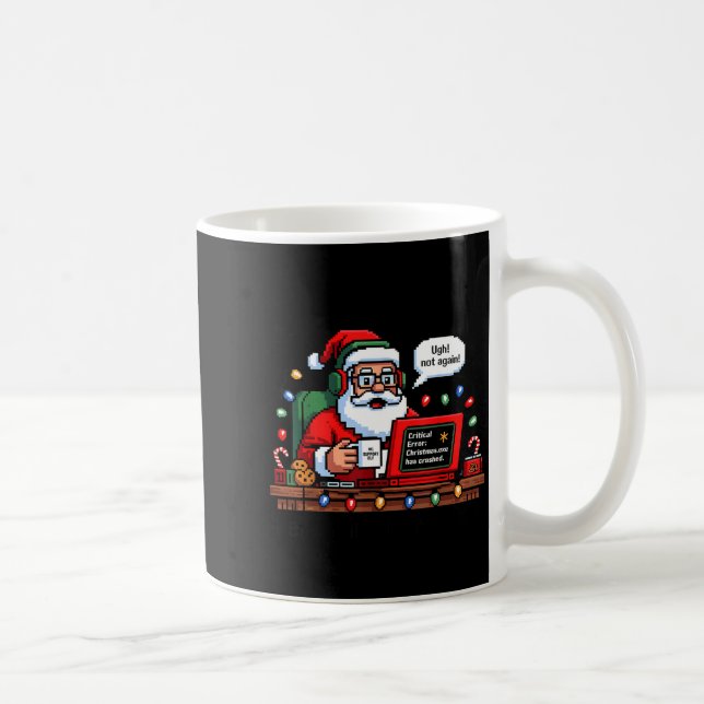 mens Support Tech Santa Rebooting s Kaffeetasse (Rechts)