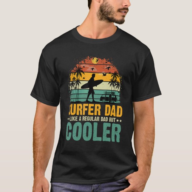 Mens Surfer Vater T-Shirt (Vorderseite)