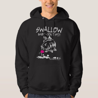 Mens Swallow Baby Spit Carp Fishing Pop-Up B Hoodie