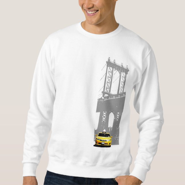 Mens Sweatshirts New York Nyc Yellow Taxi Brooklyn (Vorderseite)