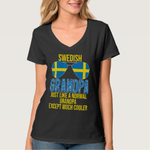 Mens Swedish Opa Sweden Flag Sonnenbrillen Vater T-Shirt