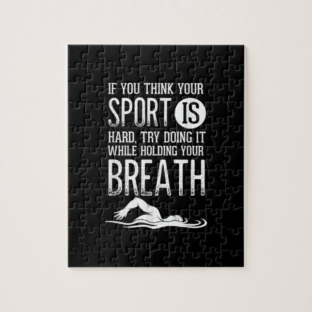 Mens Swim Swimmer Sport Übung Puzzle (Vertikal)