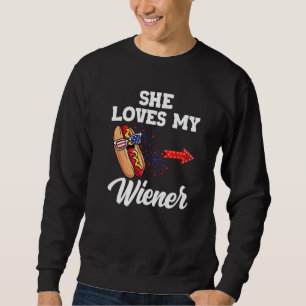 Mens Sys & Hers Naughty US Outfit Match Couple Sweatshirt