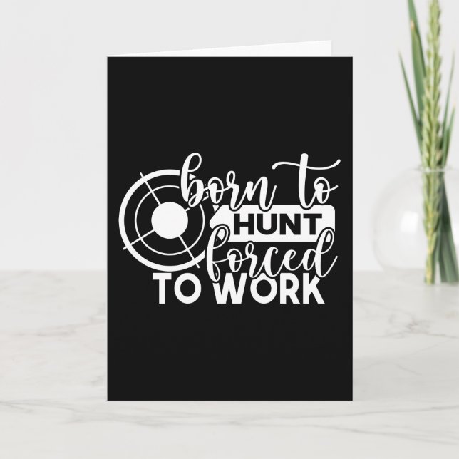 Mens T Shirt Funny Junting Hirsch Jäger Gift Karte (Vorderseite)