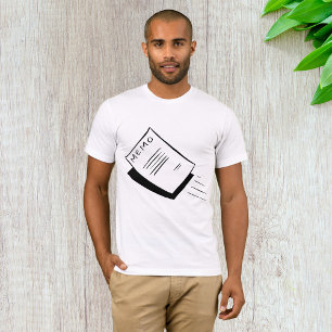 Mens-T - Shirt in Schwarz-Weiß-Memos