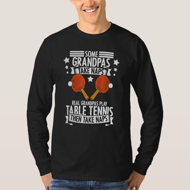 Mens Table Tennis Grandpa Ping Pong T-Shirt (Vorderseite)