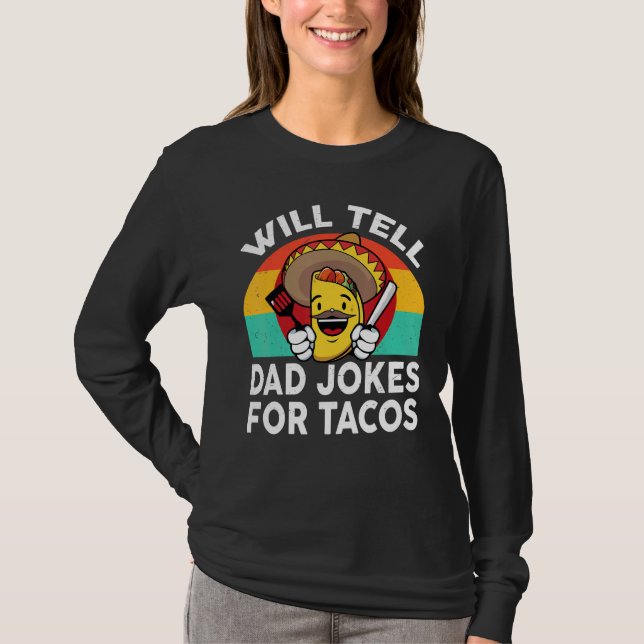 Mens Taco wird Vater Witze für Tacos mexikanischen T-Shirt (Vorderseite)