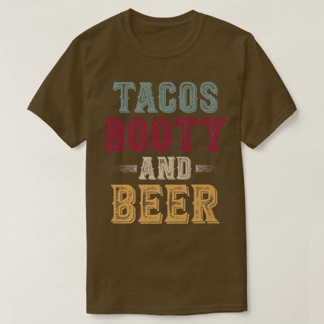 Mens Tacos Hintern und Bier Cooles Not leidendes P T-Shirt (Design vorne)