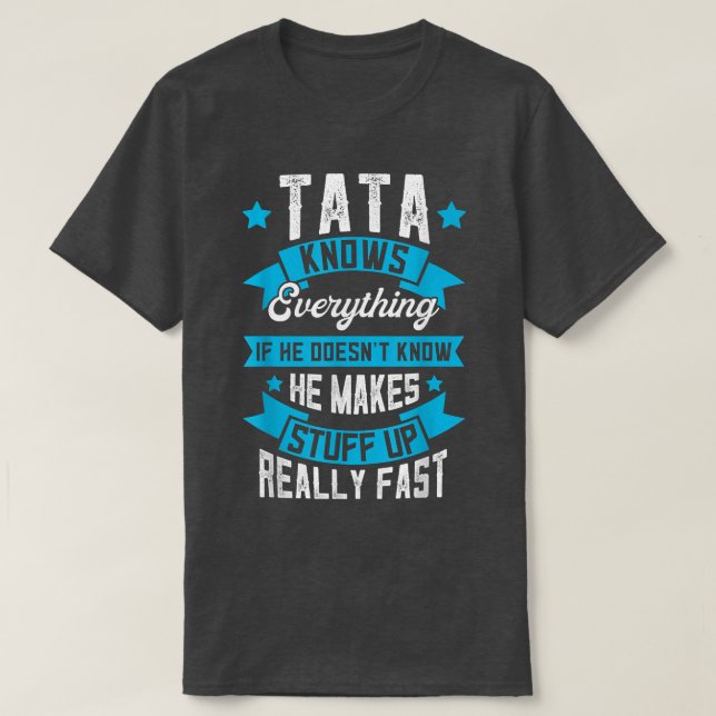 Mens Tata weiß alles, was Vater Bekleidung, lustig T-Shirt (Design vorne)