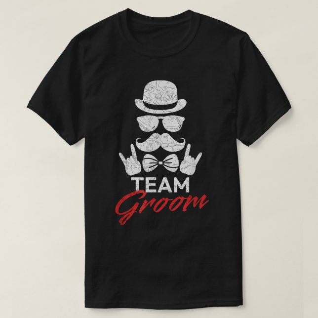 Mens Team GroomWedding Ehe Bachelor Party T-Shirt (Design vorne)