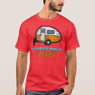 Mens Teardrop Camper Zubehör Orange Teardrop T T-Shirt