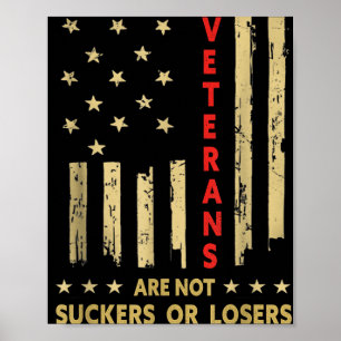 Mens Tee Shirts Veteranen sind nicht Verlierer ode Poster