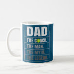 Mens Tennis Coach Dad Man Myth Legend Tennis Kaffeetasse<br><div class="desc">Mens Tennis Coach Dad Man Myth Legend Tennis Father's Day Gift. Perfect gift for your dad,  mom,  papa,  men,  women,  friend and family members on Thanksgiving Day,  Christmas Day,  Mothers Day,  Fathers Day,  4th of July,  1776 Independent day,  Veterans Day,  Halloween Day,  Patrick's Day</div>