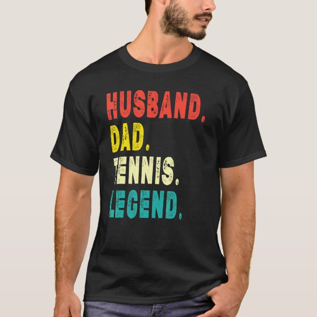 Mens Tennis Player Husband Vater Tennis Legend Vin T-Shirt (Vorderseite)