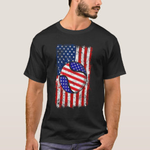 Mens Tennis Usa American Flag Patriotic Sport Wome T-Shirt
