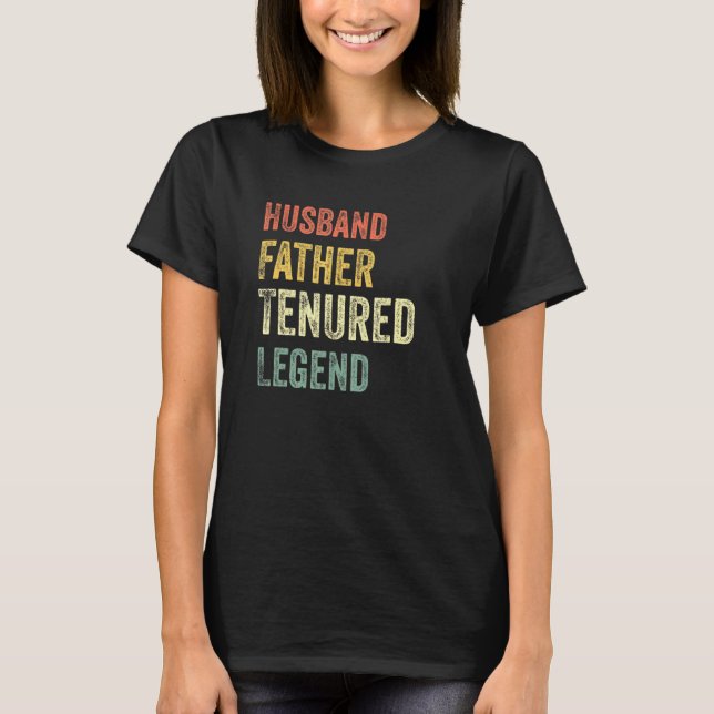 Mens Tenured Professor Men Tenure Teacher Vater Te T-Shirt (Vorderseite)
