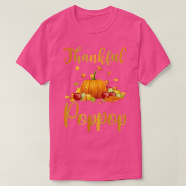 Mens Thanksful Poppop Funny Matching Family Thanks T-Shirt (Design vorne)