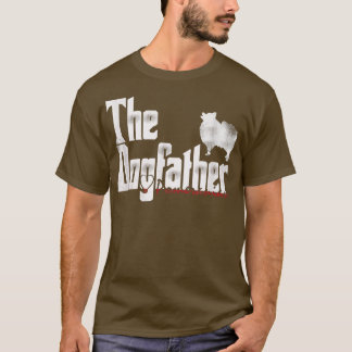 Mens The Dogfather Pomeranian Tshirt Father's D