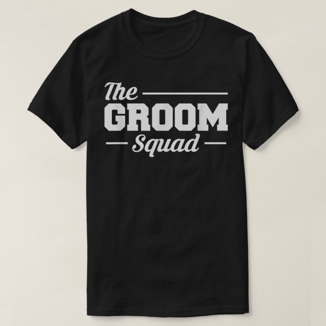 Mens The Groom SquadWedding Bachelor Party  T-Shirt (Design vorne)