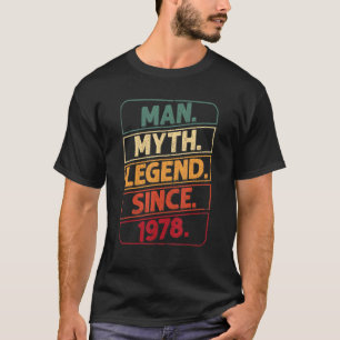 Mens The Man Myth Legend seit 1978 44. Geburtstag T-Shirt