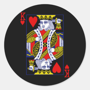 Mens The Original King Of Hearts Runder Aufkleber