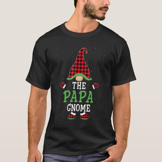 Mens The Papa Gnome  Group Matching Papa Christmas T-Shirt (Vorderseite)