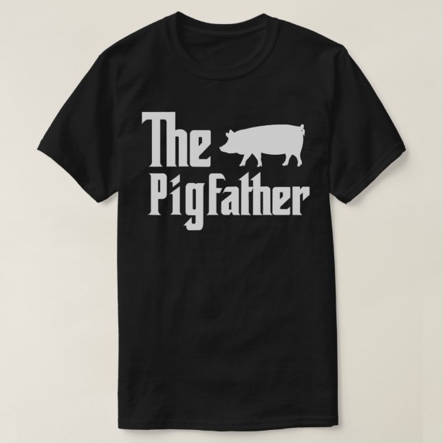 Mens The Pigfather Pig Lover Farming Dad Funny Far T-Shirt (Design vorne)