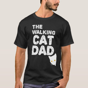 Mens The Walking Cat Dad - Bester Catdad Geht Mit  T-Shirt