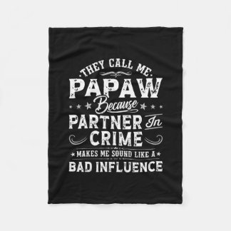 Mens They Call Me Papaw Grandpa Papa Father's Day Fleecedecke