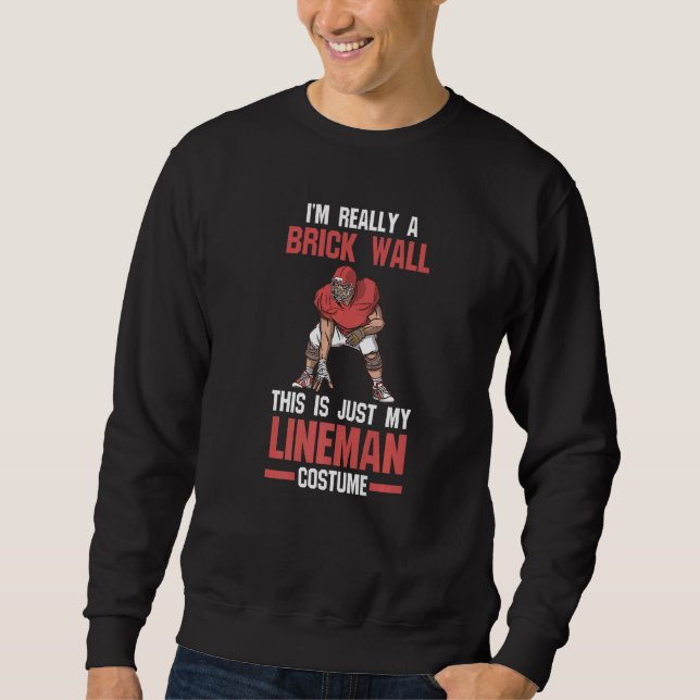 Mens This is just my Lineman costume Lineman Sweatshirt (Vorderseite)
