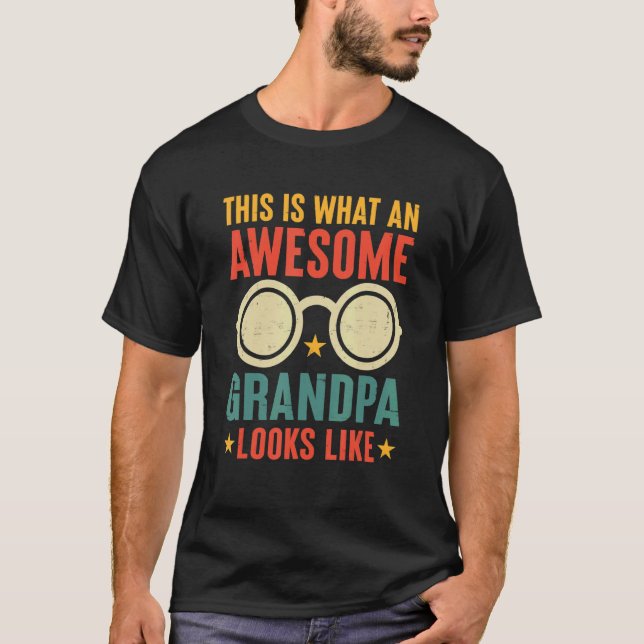 Mens This is What an Awesome Grandpa Looks Like T-Shirt (Vorderseite)