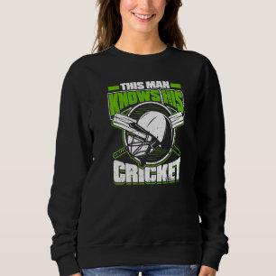 Mens This Man kennt seinen Cricket Player Batsman Sweatshirt