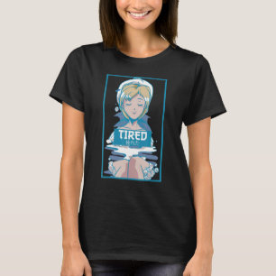 Mens Tired Vaporwave Ästhetische Fembolie T-Shirt