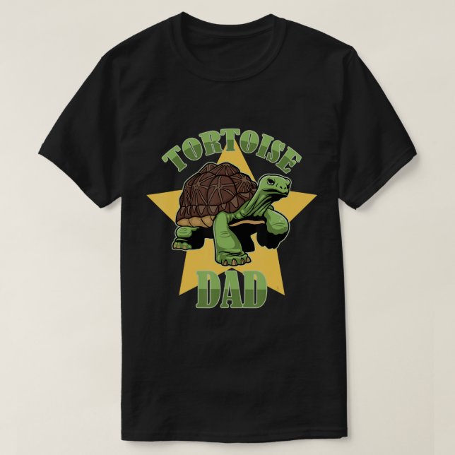 Mens Tortoise Vater Tierschildkröte Sulcata Hausbe T-Shirt (Design vorne)