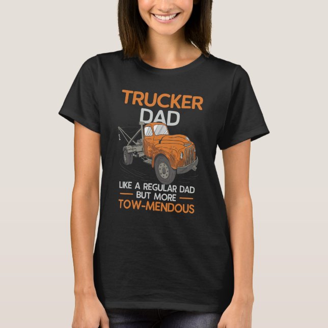 Mens Tow Truck Dad Driver Breakdown Lorry Operator T-Shirt (Vorderseite)