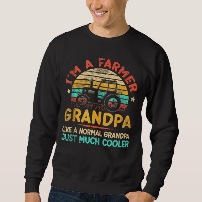 Mens Tractor Farm Rancher I bin Bauer Gra Sweatshirt (Vorderseite)